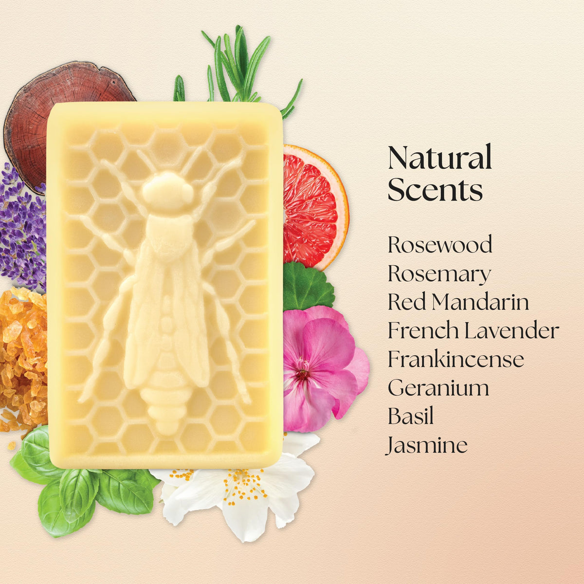 The Edinburgh Natural Skincare Company Ltd. Golden Rosewood Eco-Refill Solid Hand Cream Bar – 100% Natural Moisturiser for Very Dry Hands | With Beeswax, Cocoa Butter & Coconut Oil | 50g | Packaging May Vary