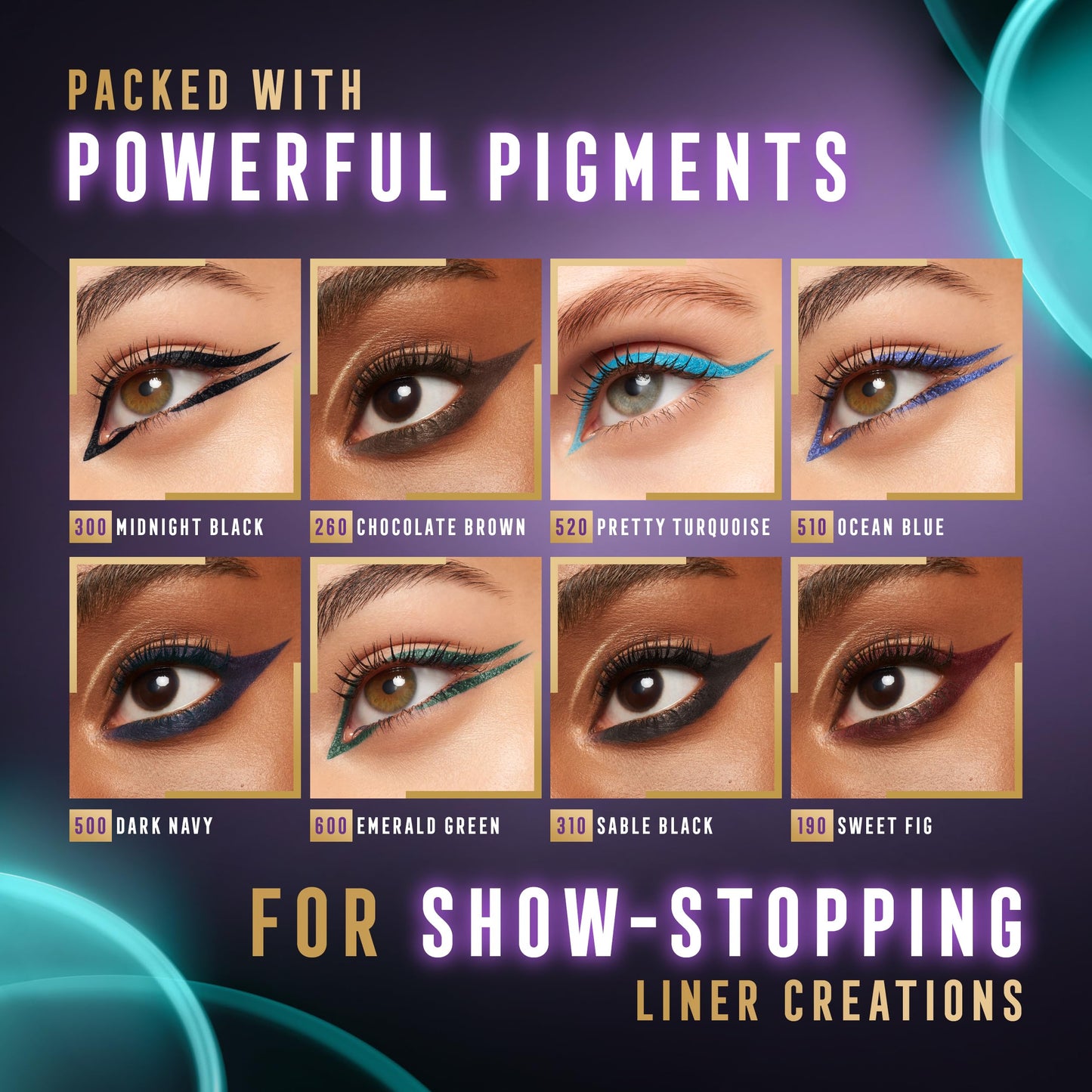 Max Factor Masterpiece Wow Liner, 310 Sable Black, 24-Hour Wear Eyeliner, High Colour Payoff, Waterproof and Smudgeproof, Vegan
