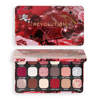 Revolution Beauty London Revolution Beauty, Forever Flawless Eyeshadow Palette, 18 Pigmented Makeup Shades of Mattes & Shimmers, Vegan & Cruelty-Free, Cherry Rebel Red