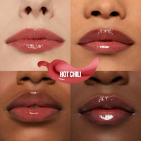 Maybelline New York, Lifter Plump Lip Gloss, Lasting Plump, Heated Formula with Hyaluronic Acid and Chilli Pepper, XL Wand, Vegan Formula, Shade: 006 Hot Chili