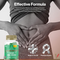 Vit Direct - Irish Sea Moss Gummies - 60 Apple Flavoured Gummies - Supports Immunity & Digestion - Rich in Vitamins - Improves Energy Levels - Vegan-Friendly Supplements