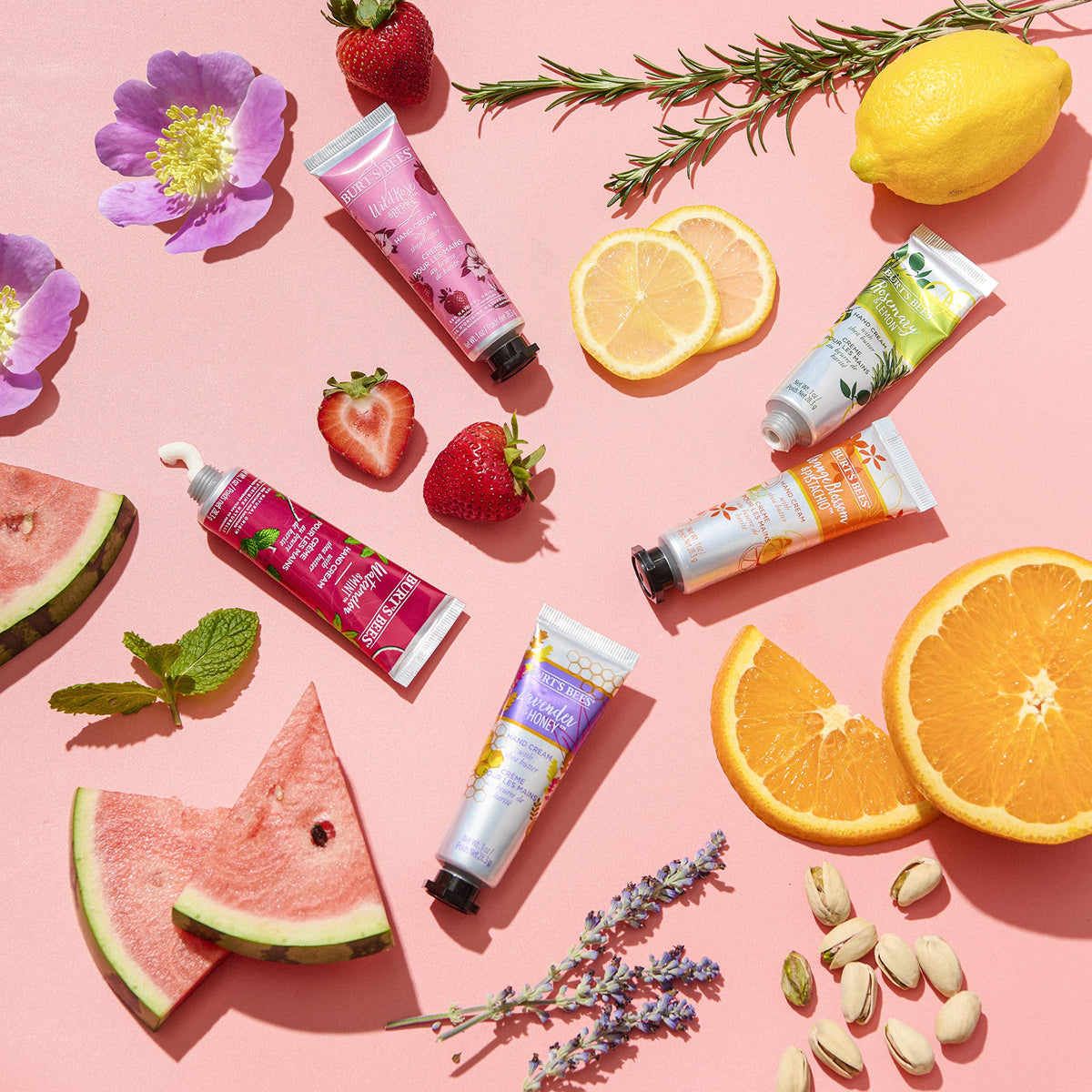 Burt's Bees Burt’s Bees Hand Cream for Very Dry Hands, Watermelon & Mint, Hand Moisturiser With Shea Butter, 28.3g