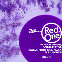 Redone RedOne Hair Styling Aqua Wax Bright White & Violetta 2x 150 ml | Edge Control | Ultra Hold | Gel Wax | Men & Women Hair Wax | Lime & Peach Scent | Maximum Control