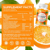 Magnesium Glycinate Gummies for Kids & Adults Women & Men - Sugar Free Gluten Free Non-GMO Vegan Chewable, 60 Count