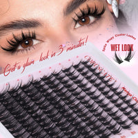 CORUSCATE Manga Cluster Lashes Fairy Wispy Individual Eyelashes Anime Lashes Individual Cluster Natural Lash Clusters Asian Style Manhua Eyelash Clusters 10-18 MM DIY Wet Look Lash Extension