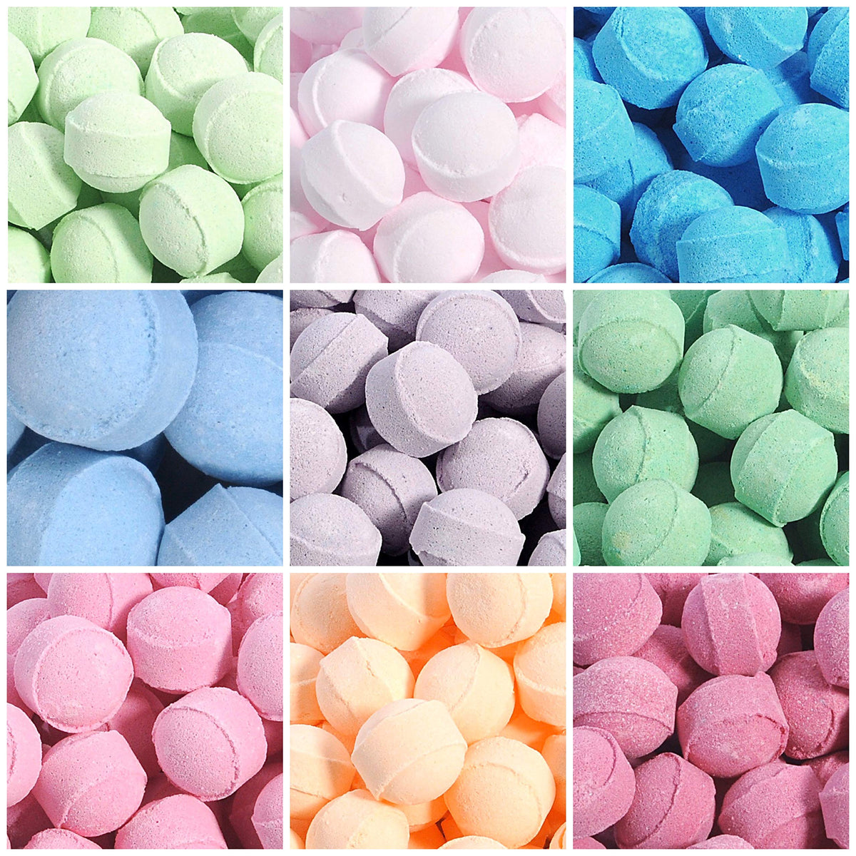 Bathtime Boutique 50 Mixed Chill Pill Mini Marble Bath Bombs. Perfect gifts for the kids