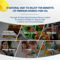 Omega 3 Fish Oil Liquid - Natural Fresh Lemon Flavour with NO Fishy Taste, High Strength DHA/EPA - 200ml Made from Wild Caught Nordic Fish Oil | 3rd Party Tested for Purity - Inner Vitality