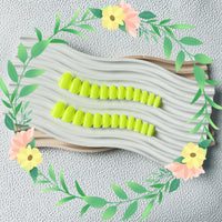 Neon Yellow False Nails Short Oval, SXVME Simple Acrylic Press on Nails Short, Yellow Fake Nails Short, Natural Glue on Nails Short Almond, Solid Gel Full Cover Stick On Nails For Women Daily Wear