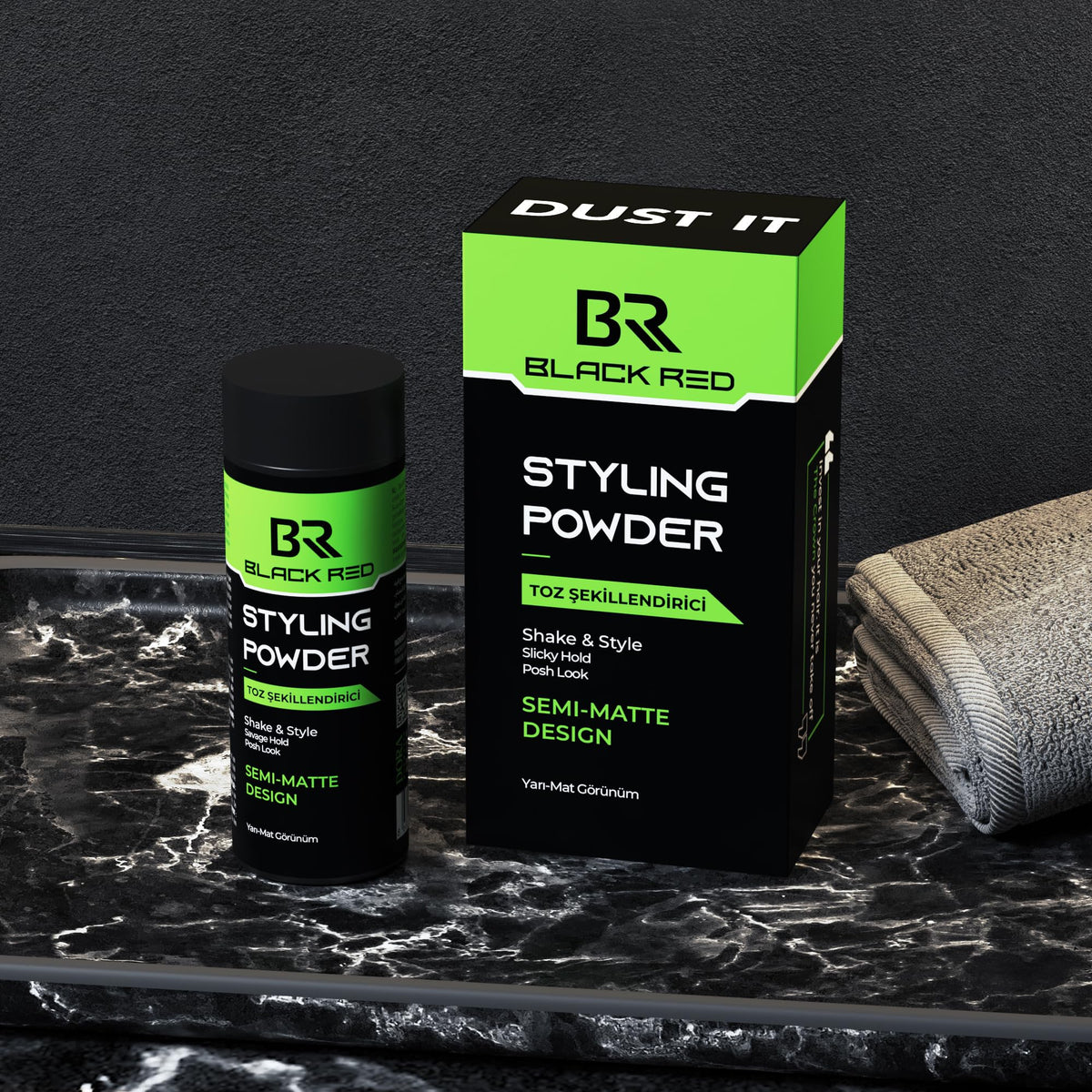 black red® Texturising Hair Styling Powder, 20 gr: Get Invisible Texture and Volume for a Natural, Semi-Matte Look with Our Special Formula for Men and Women