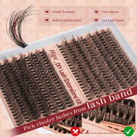 Cluster-Lashes Kit 30D+40D, Higu clace Eyelashes Individual Kit Mix 10-18mm Lashes Cluster Kit with Lash Bond and Seal and Lashes Applicator, DIY Lash Extension Kit at Home (30D+40D 10-18mm)