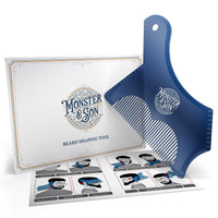 Monster&Son Beard Shaping Tool - Classic Oversized Design (Blue-Clear)