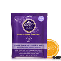 HASK Blonde Care Deep Conditioner Treatment for all hair types, colour safe, gluten free, sulfate free, paraben free - 1 50mL Packette