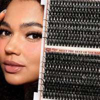 Higu clace Higu Clace Wispy Cluster Lashes Mixed 10-18mm,320PCS Individual Eyelashes, Natural Lash Clusters Cluster Lashes, Eyelash Extensions Easy to Use at Home Eyelashes Clusters (60D+80D V03)
