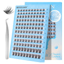 BEYELIAN Lash Clusters Soft Cluster Eyelash Extensions Ultra-Thin Flat Wispy Eyelash Clusters Lightweight for Everyday Use 10-16mm 120 Pcs (CCE107)
