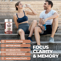 Izkan Mushroom Gummies 1000mg - Lion Mane Mushroom Gummies Supplement Promotes Focus, Memory, and Mood - 60 Count (Mixed Berry Flavor, Halal, Gluten-Free, Vegan) (3)