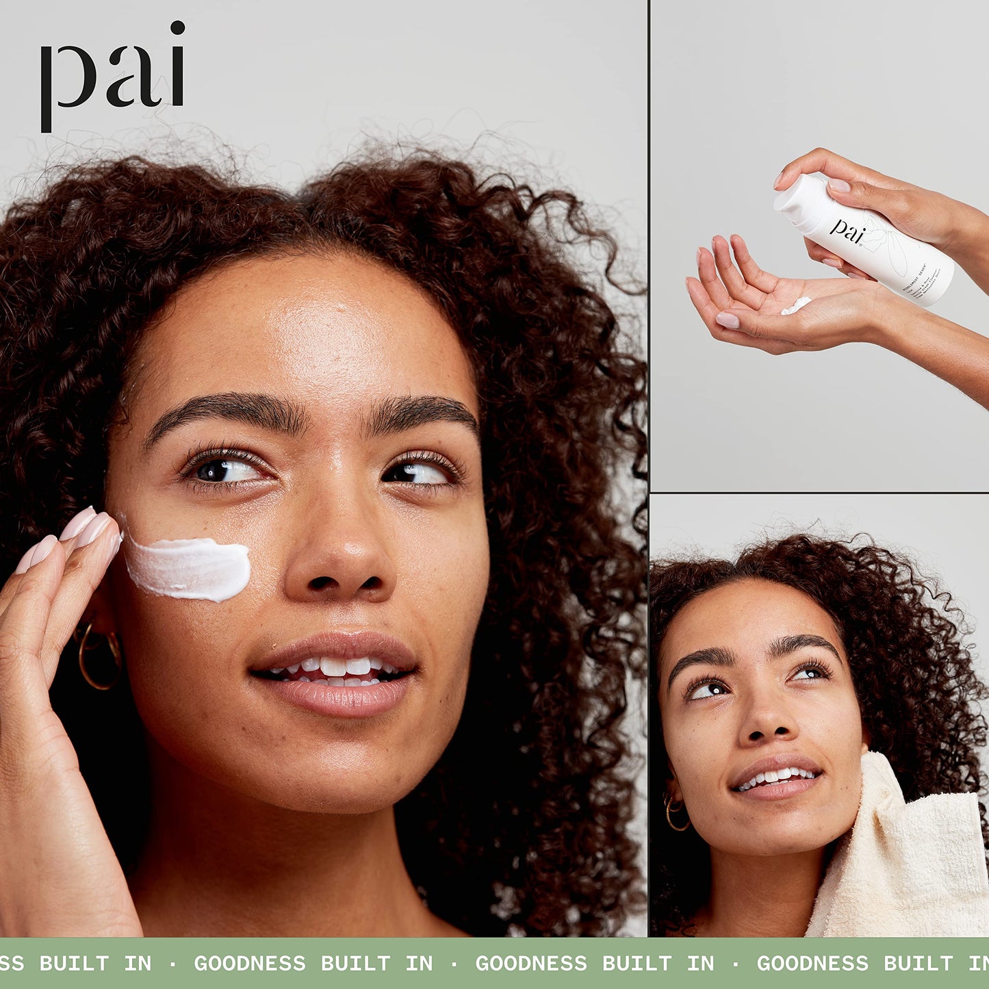 Pai Skincare London | Organic Muslin Face Cloths for Gentle Cleansing and Exfoliation, Reusable Skin Cleansing Wipe for Sensitive Skin. Twin Flyer Extra Gentle, Pack of 3