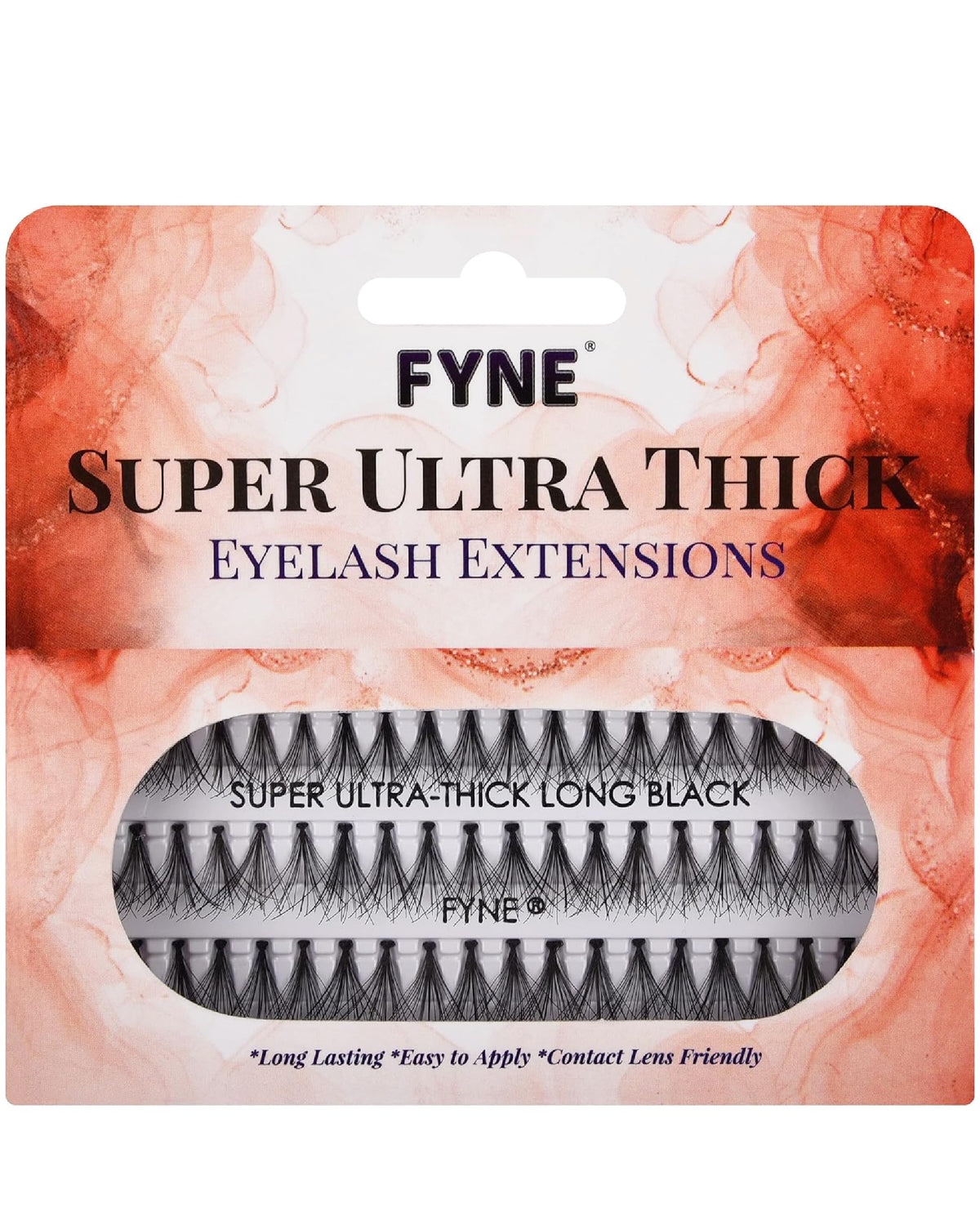 FYNE Super Ultra Thick Eyelash Extensions (Pack of 1, 12mm - Long)