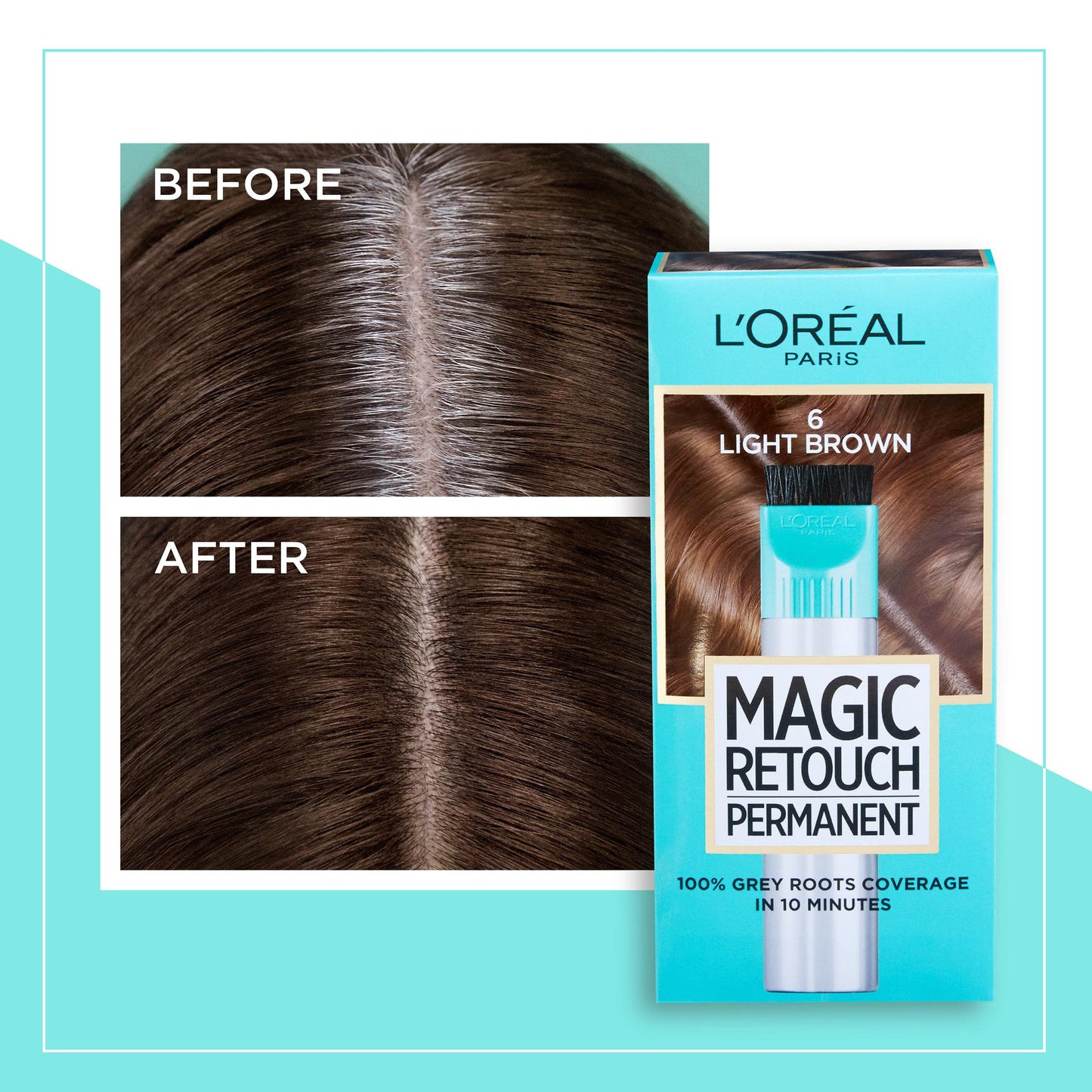 L'Oreal Paris Magic Retouch Permanent Root Concealer, Touching Up Grey Hair Dye, 5 Brown, 1 Count (Pack of 1)