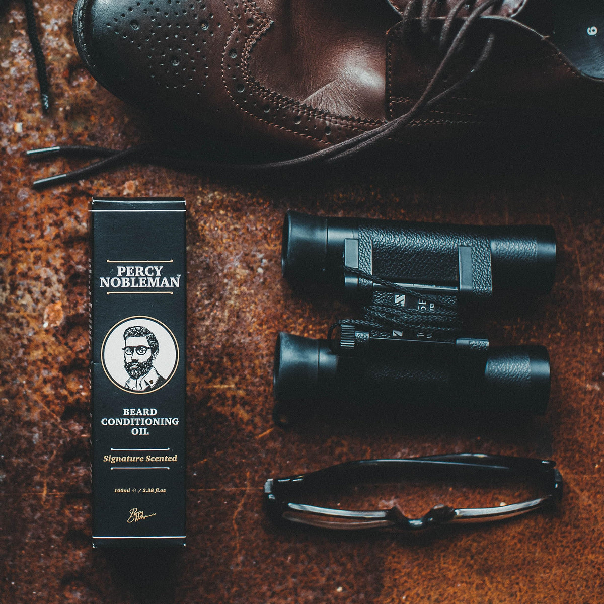 Percy Nobleman Beard Oil – 99% Naturally Derived Conditioning Oil with Signature Scent – Softens, Nourishes & Reduces Beard Itch – Vegan, Non-Greasy & Fast-Absorbing – Made in England (100ml)