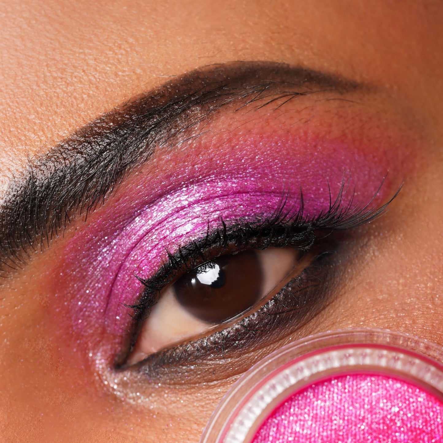 OULAC Cream Eyeshadow, Glitter Pink Eyeshadow, Holds Makeup For 12 Hours +, Waterproof and Sweatproof, Crease Resistant, Vegan | 06g, Pink Lady (09)