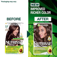 Garnier Nutrisse Permanent Hair Dye 5.12 Glacial Brown Permanent Hair Dye