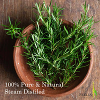 Feelia - Organic Rosemary Hydrosol Water, Steam Distilled, Pure & Natural Toner, Acne-Prone Oily Skin, Soothe Irritated Skin, Boost Hair Growth (Rosemary)