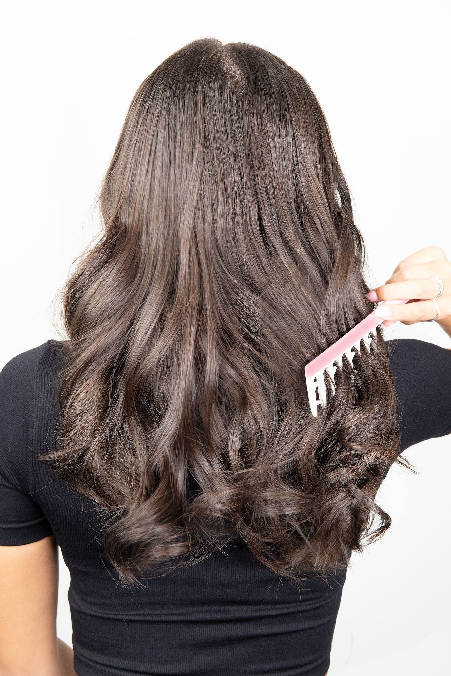 Invogue Brushworks Smoothing Curl Comb Pink
