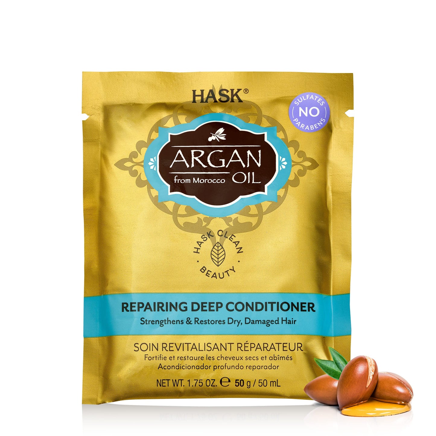 Hask Argan Oil From Morocco Repairing Deep Hair Conditioner Treatment, 50 ml