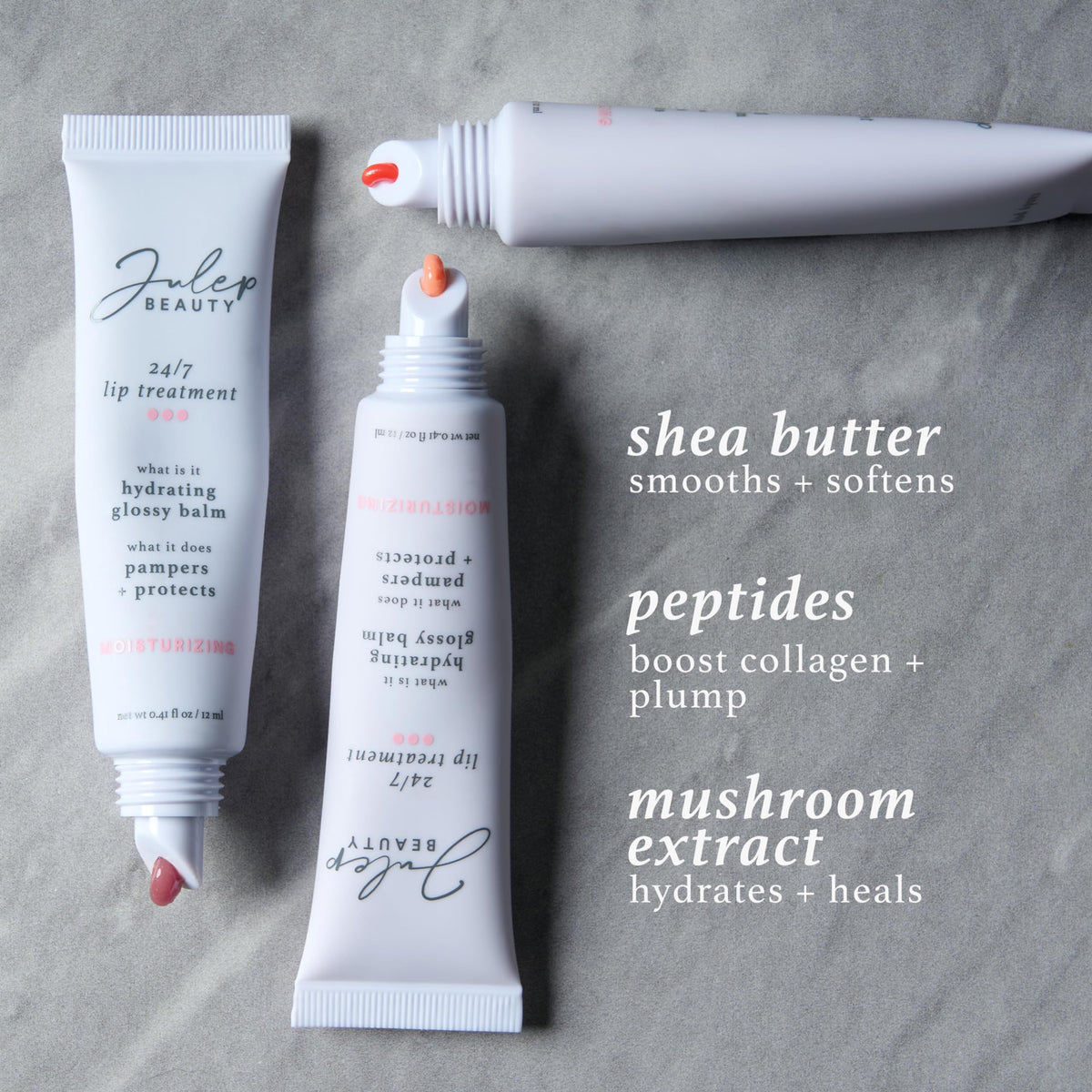 Julep 24/7 Lip Treatment - Hydrating Lip Balm and Lip Sleeping Mask - Moisturising Lip Repair - Soothe Dry Chapped Lips - Shea Butter, Act Natural