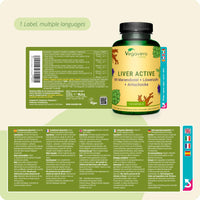 Vegavero Liver Support Supplements | with Artichoke, Chicory & Choline | Natural Cleanse Detox and Repair | NO Additives | 120 Vegan Capsules
