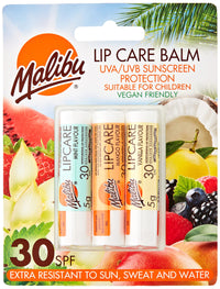 Malibu Blister Lipbalm with SPF30, Mint/Mango/Vanilla 12 ml, (Pack of 1)