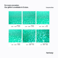 Hemway Ultra Sparkle Glitter Turquoise 100g / 0.35oz Multi-Purpose Epoxy Resin Arts & Crafts Cosmetic Safe Body Hair Face Nail Weddings Art Beauty Tumblers Flowers Powder Dust Premium