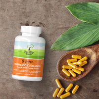 Organic Turmeric Capsules by TheHealthyTree Company - High Strength with BioPerine Black Pepper Extract - Vegan Turmeric Curcumin Root Tablets - 120 x 750mg per Capsule