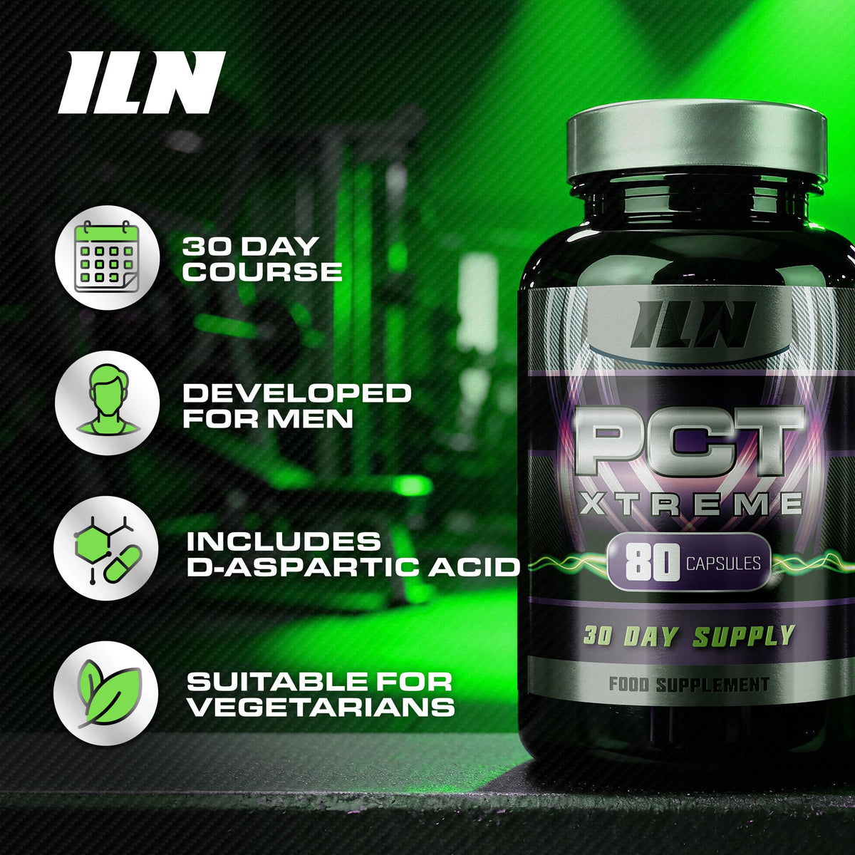 Iron Labs Nutrition PCT Xtreme – PCT Supplements for Men, Post Cycle Support – 80 Capsules