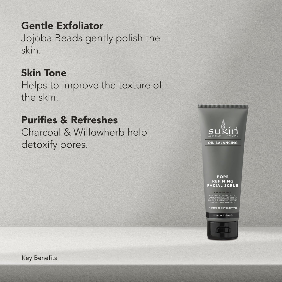Sukin Oil Balancing Pore Refining Facial Scrub 125ml
