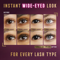 Max Factor Divine Lashes Mascara Rich Black 001, Ultimate Volume, Flutter Technology, 420-Fibre Silhouette Brush, Smooth & Clump Free, All Day Wear