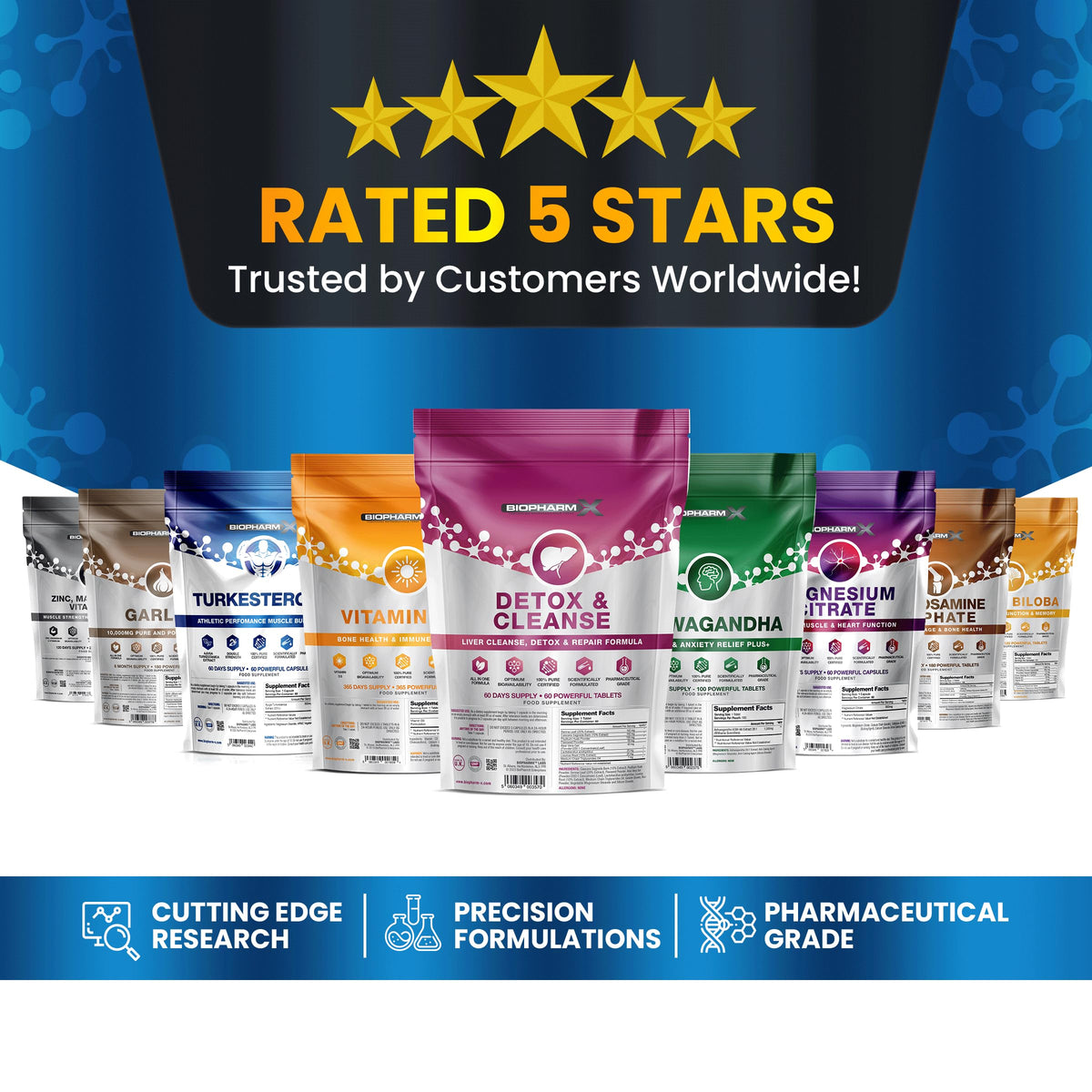Biopharm-X Vitamin C 1000mg Patch Plus+ (30 Day Supply) Maximum Strength & Bioavailability - Significantly More Effective Than Vitamin C Tablets!