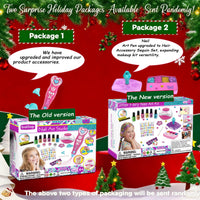 Dkinghome kids Nail Art Kit for Girls, Nail Polish Set Girls Toys Nail Varnish Sets Girl Gifts for Kids Birthday Presents Gifts for 6 7 8 9 10 11 12 years old Girl
