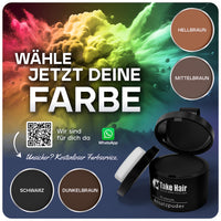 Take Hair ENDLICH WIEDER VOLLES HAAR Take Hair Root Powder - Hair Concealer for Hair Thickening for Women and Men, Waterproof Hair Makeup to Conceal Roots - 4 g (Black)