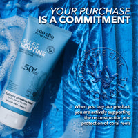 ecoelio eco elio SPF 50+ Face & Body Sunscreen – 200ml "Routine Affair" | Natural Face Sun Cream | Reef Safe, Fragrance-Free, No Octocrylene or Microplastics | Eco Skincare for Sensitive Skin I Organic