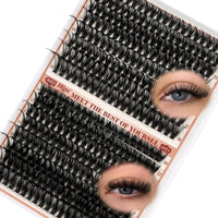 Higu clace Higu Clace Wispy Cluster Lashes Mixed 10-18mm,320PCS Individual Eyelashes, Natural Lash Clusters Cluster Lashes, Eyelash Extensions Easy to Use at Home Eyelashes Clusters (60D+80D V03)