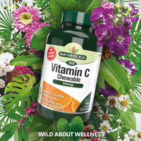 natures aid Natures Aid Chewable Vitamin C 500 mg, Sugar Free, Suitable for Vegans, 100 Tablets