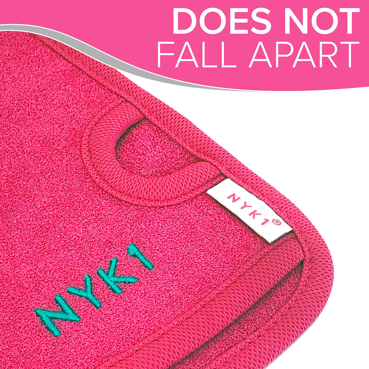 DEEP Exfoliation Body Exfoliator Mitt for Dead Skin Removal (Pink) NYK1 Exfolimitt Exfoliating Glove for Smooth, Healthy & Glowing Skin - Washable, Quick-Drying & Gentle On Skin