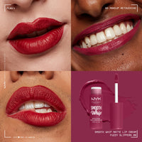 NYX PROFESSIONAL MAKEUP NYX Professional Makeup Liquid Lipstick, Matte Lip Cream, Ultra-Vibrant Shades, With Shea & Cocoa Butter, Smooth Whip, Shade: Fuzzy Slippers, Pack of 1