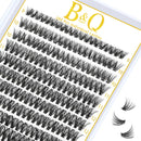 B&Qaugen 280Pcs Cluster Lashes D Curl 40D Mix 9-16mm Lashes Individual Cluster Eyelashes Individual Lash Clusters Extensions DIY Lash at Home (40D-0.07D-9-16mix)
