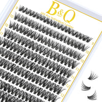 B&Qaugen 280Pcs Cluster Lashes D Curl 40D Mix 9-16mm Lashes Individual Cluster Eyelashes Individual Lash Clusters Extensions DIY Lash at Home (40D-0.07D-9-16mix)