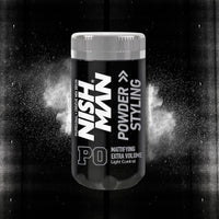 nishman NISHMAN Hair Volume Powder, 20 gr | Light Control | Natural Matte Look | Hair Styling Powder Men | Hair Texture Powder Wax | Texturising, Volumising Hair Powder Men (P0 Extra Volume)