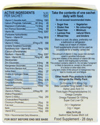 Health Plus Vitality Pack General Well-being and Vitality Multivitamin And Mineral Daily Supplement - 28 Day Supply