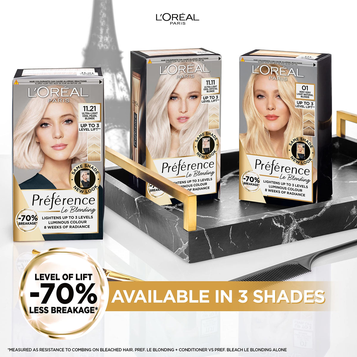 L'Oreal Paris Preference Hair Dye, Long Lasting, Luminous Permanent Hair Colour, 11.21, Moscow