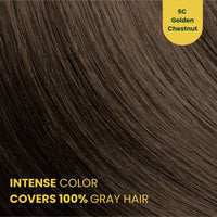 Herbal Time Phytocare Permanent Hair Dye Color Golden Chestnut 5C | Professional Natural Hair Dye Kit | Nourish and Protect Your Hair | Ammonia, PPD and SLS Free | 124.5 ml